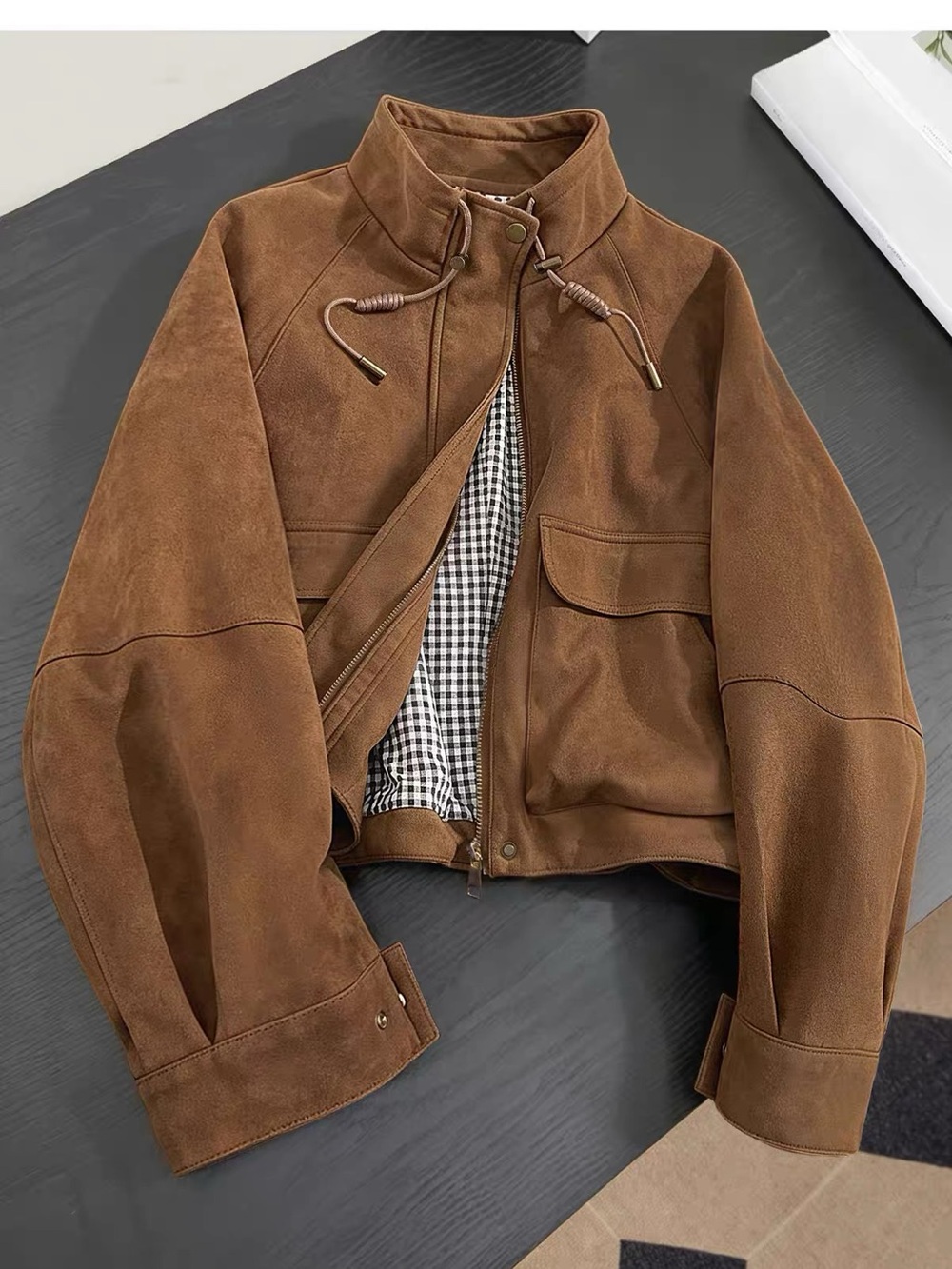 Faux suede jacket
